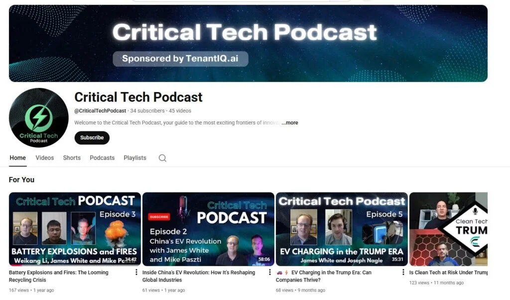 Critical Tech Podcast interview and production materials